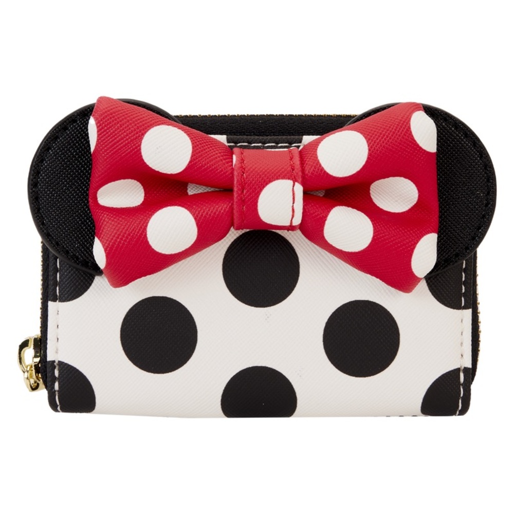 Loungefly Minnie Mouse Rocks the Dots Classic Accordion Zip Around Wallet